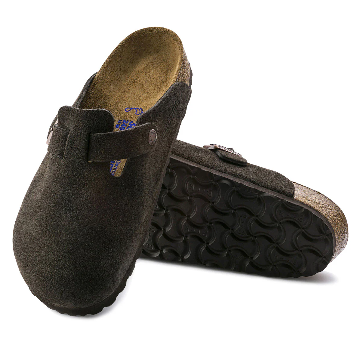 Birkenstock Womens Boston Soft Footbed Sandals - Mocha Suede - Image 4