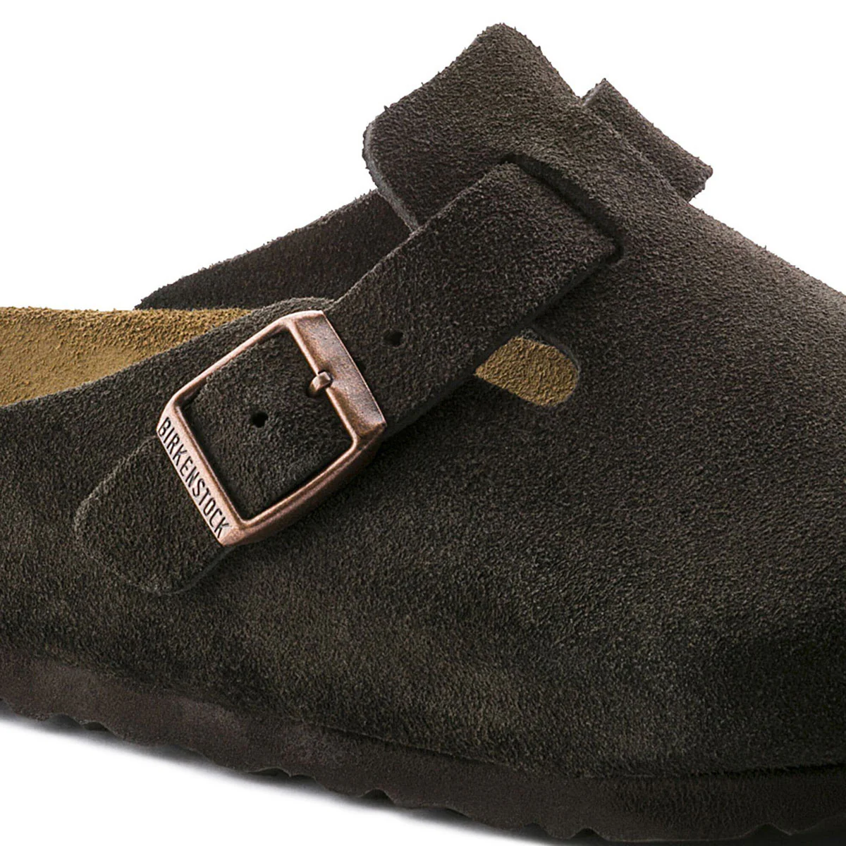 Birkenstock Womens Boston Soft Footbed Sandals - Mocha Suede - Image 5