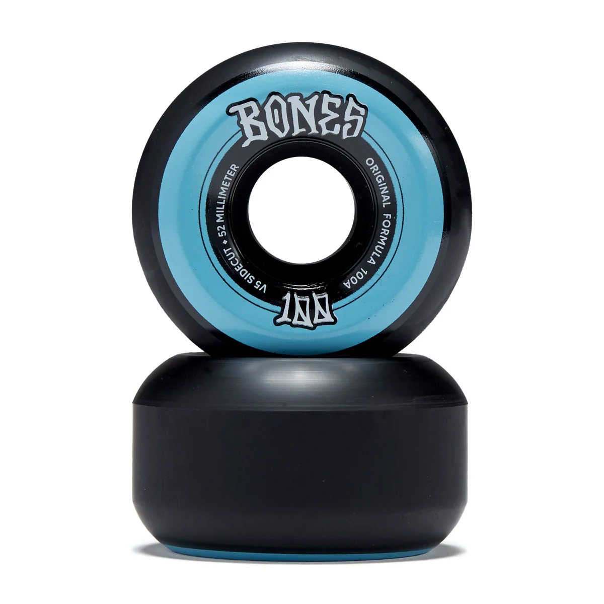 Bones 100s Sidecuts 100a V5 Sidecut Skateboard Wheels - Black - 52mm - Image 2