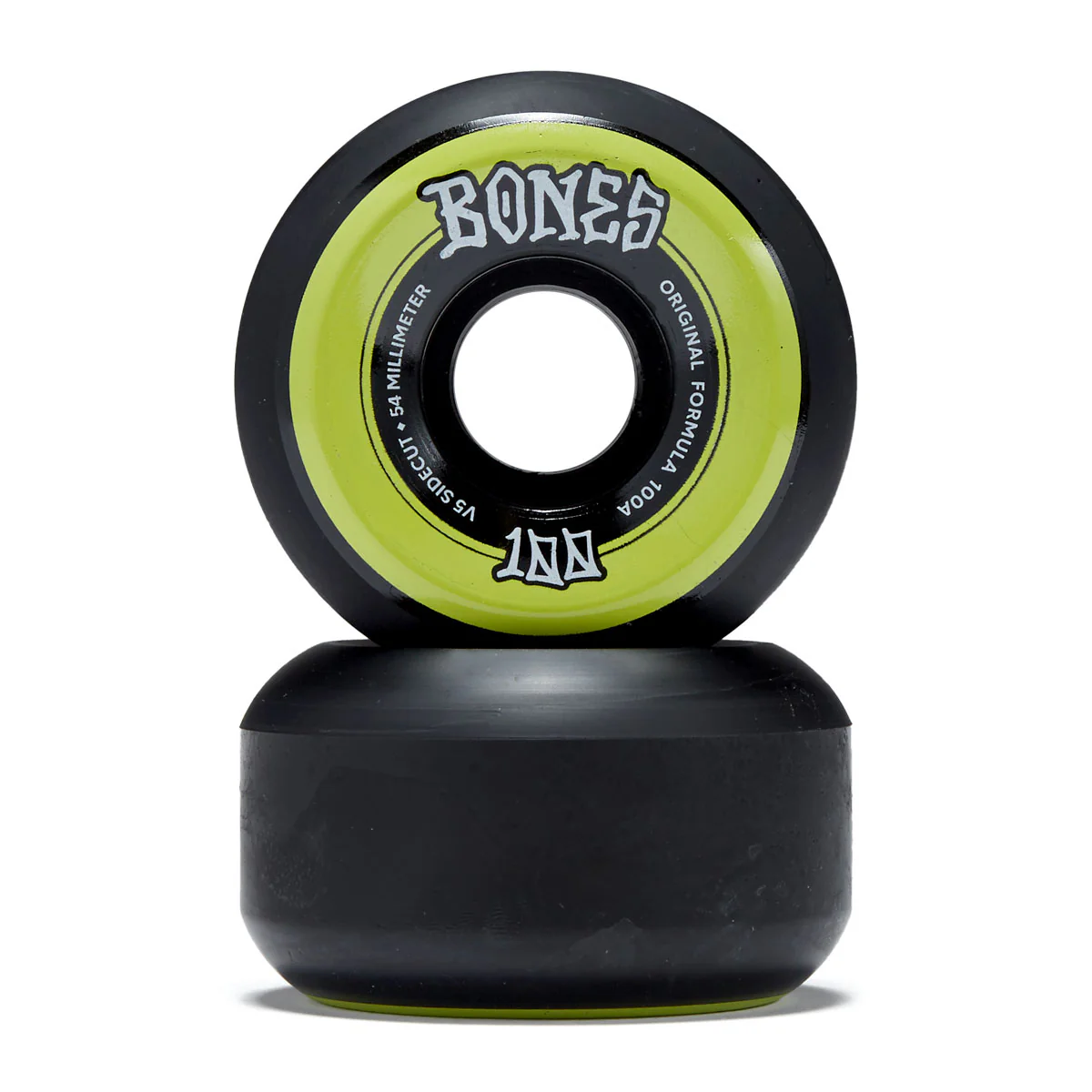 Bones 100s Sidecuts 100a V5 Sidecut Skateboard Wheels - Black - 54mm - Image 2