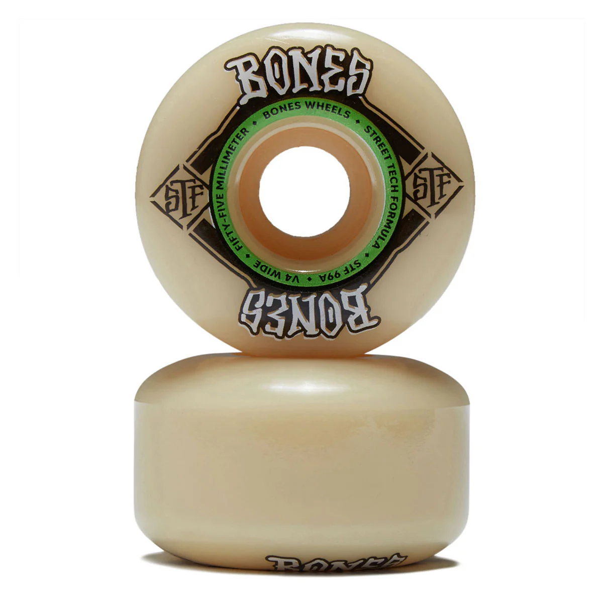 Bones STF Wides 99a V4 Wide Skateboard Wheels - 55mm - Image 2