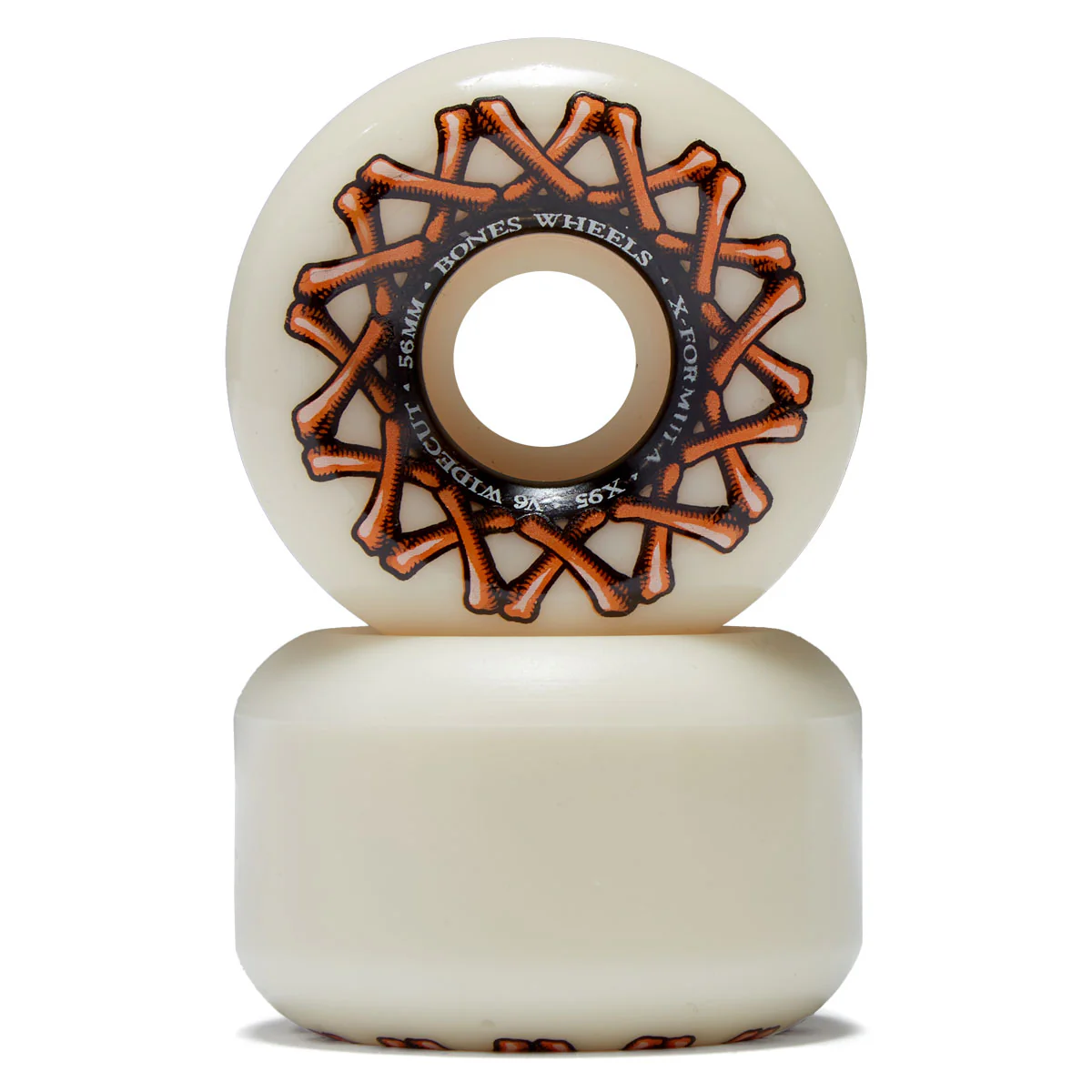 Bones X Formula Wide-Cuts 95a V6 Wide-Cut Skateboard Wheels - 56mm - Image 2