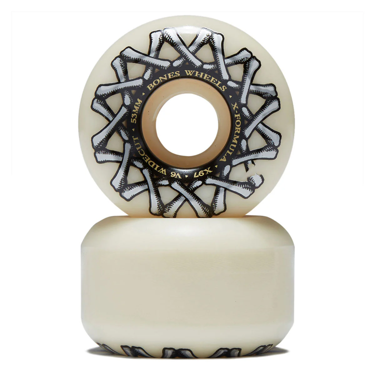 Bones X Formula Widecuts 97a V6 Wide-Cut Skateboard Wheels - 53mm - Image 2