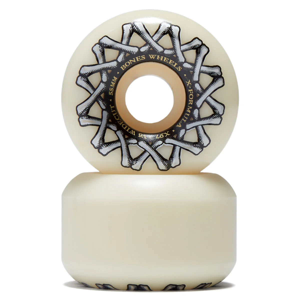 Bones X Formula Widecuts 97a V6 Wide-Cut Skateboard Wheels - 55mm - Image 2