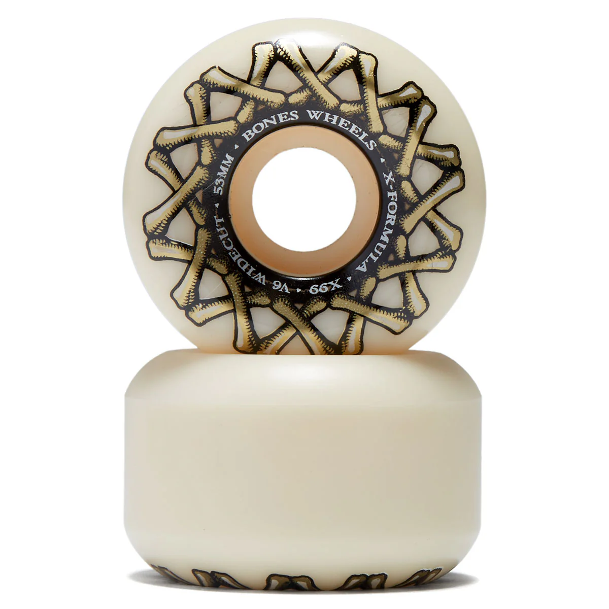 Bones X Formula Widecuts 99a V6 Wide-Cut Skateboard Wheels - 53mm - Image 2