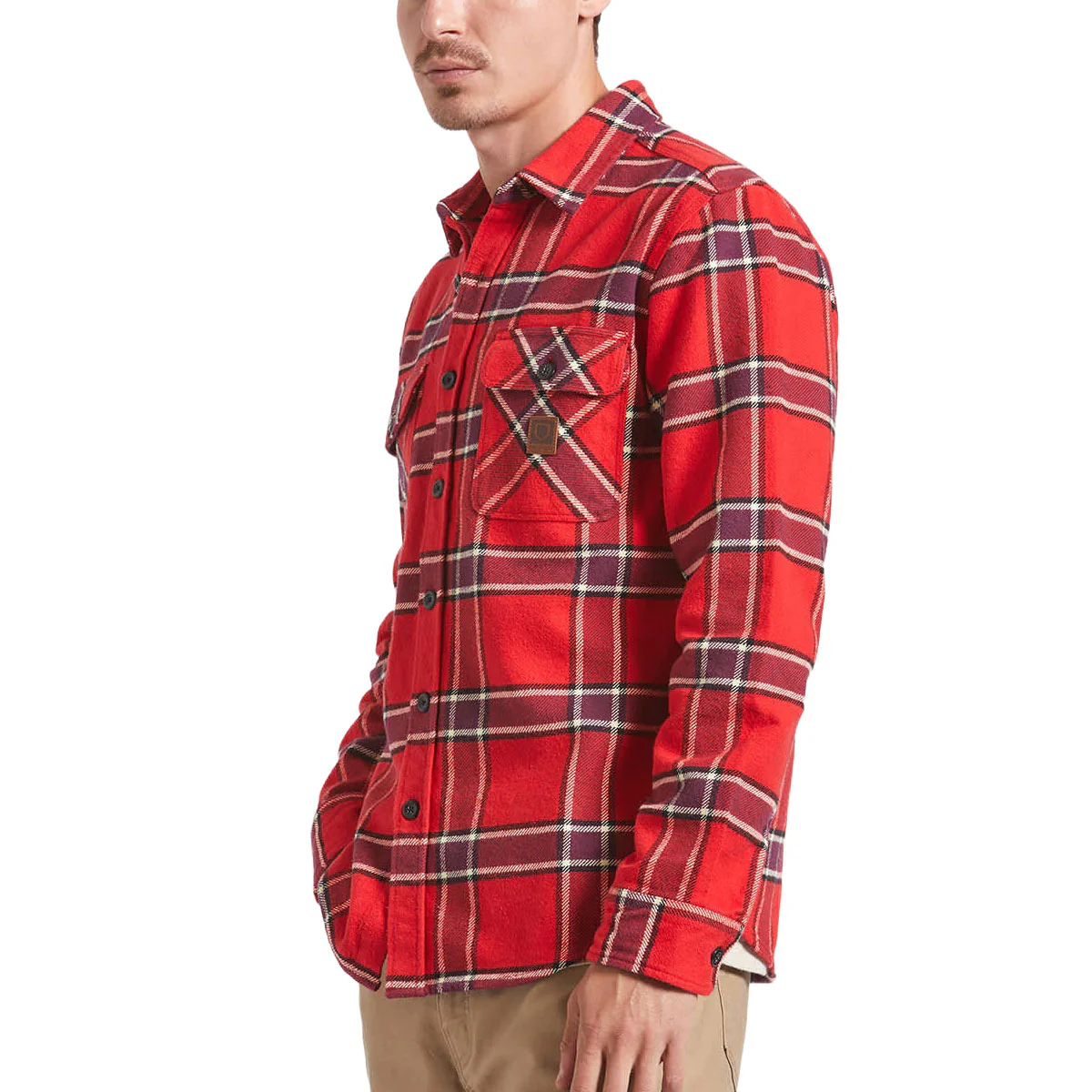 Brixton Bowery Heavyweight Flannel Shirt - Adrenaline Rush - Image 3