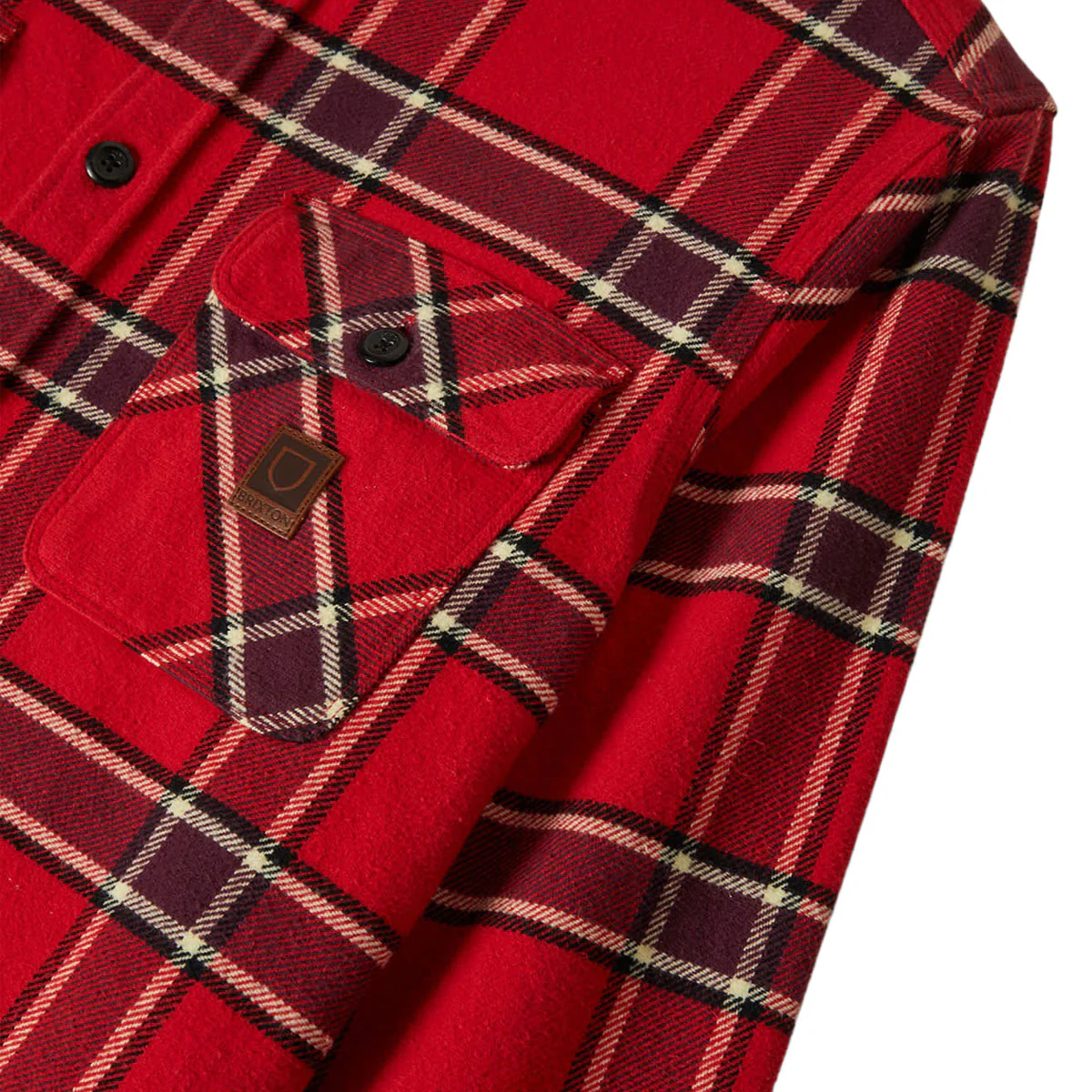 Brixton Bowery Heavyweight Flannel Shirt - Adrenaline Rush - Image 6