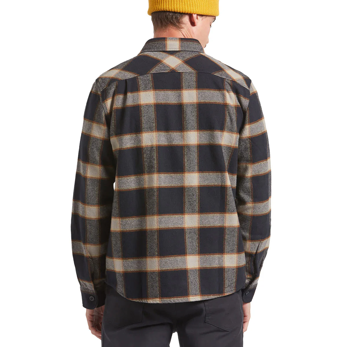 Brixton Bowery Heavyweight Flannel Shirt - Black/Cream - Image 2