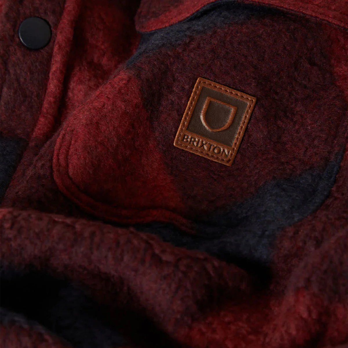Brixton Bowery Long Sleeve Arctic Stretch Fleece Shirt - Adrenaline Rush/Mood Indigo - Image 5