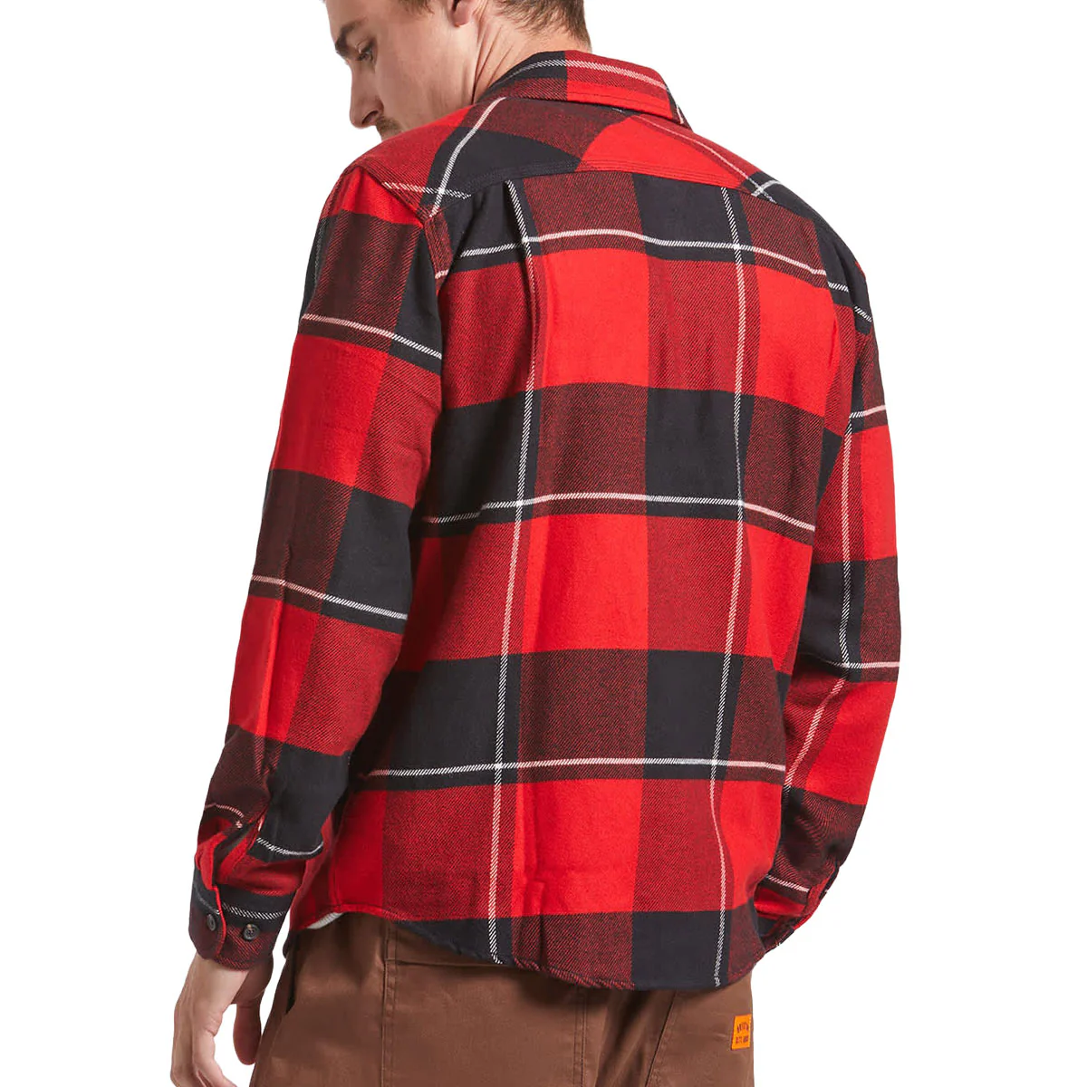 Brixton Bowery Long Sleeve Shirt - Black/Adrenaline Rush/Off White - Image 2