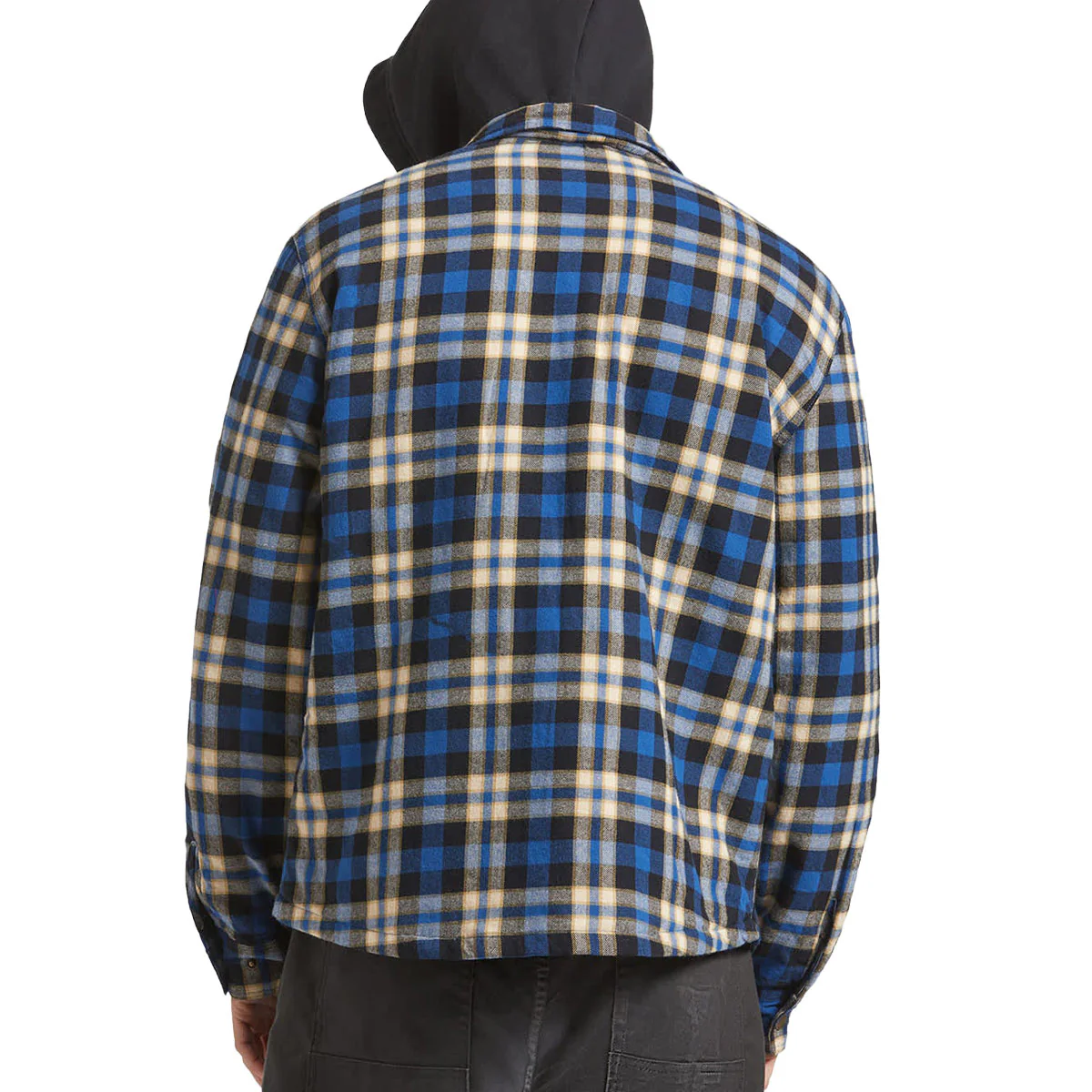 Brixton Bowery Quilted Hooded Jacket - Navy/Cream - Image 2