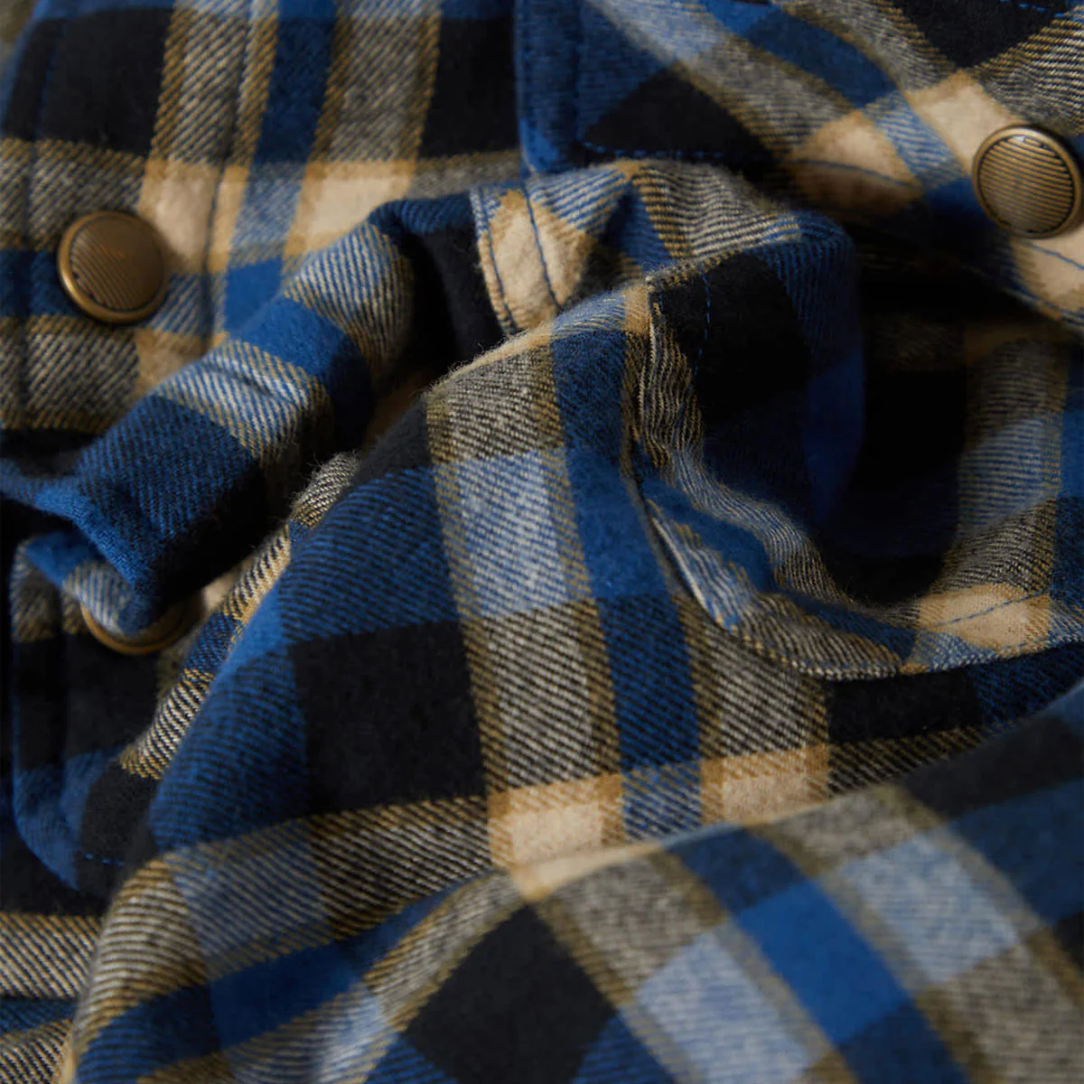 Brixton Bowery Quilted Hooded Jacket - Navy/Cream - Image 6