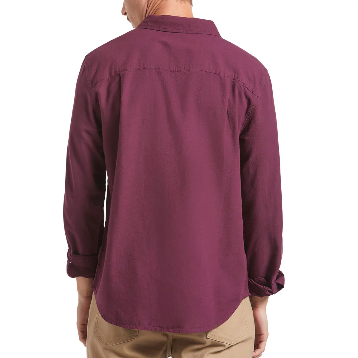 Brixton Charter Long Sleeve Shirt - Port - Image 2