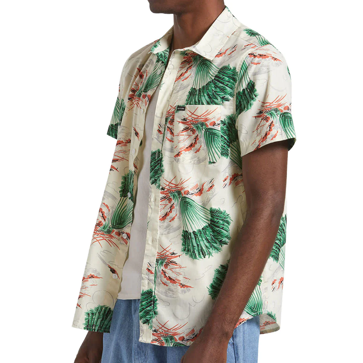 Brixton Charter Print Shirt - Vintage Palm Print - Image 3