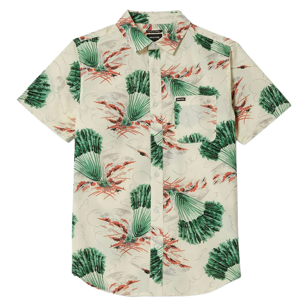 Brixton Charter Print Shirt - Vintage Palm Print - Image 4