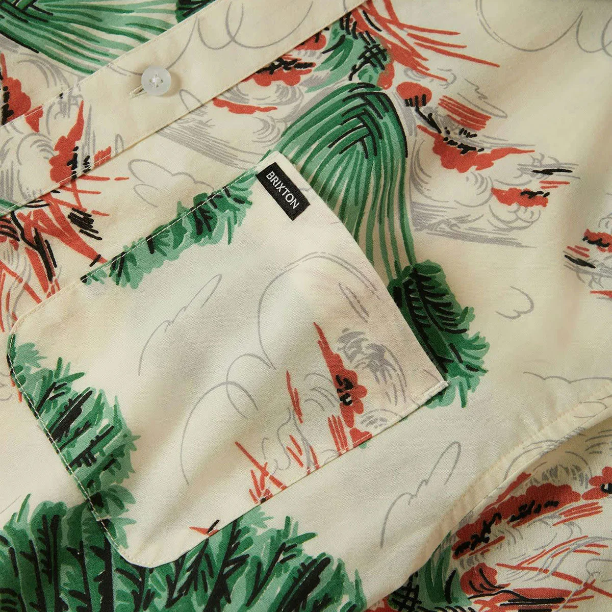 Brixton Charter Print Shirt - Vintage Palm Print - Image 5