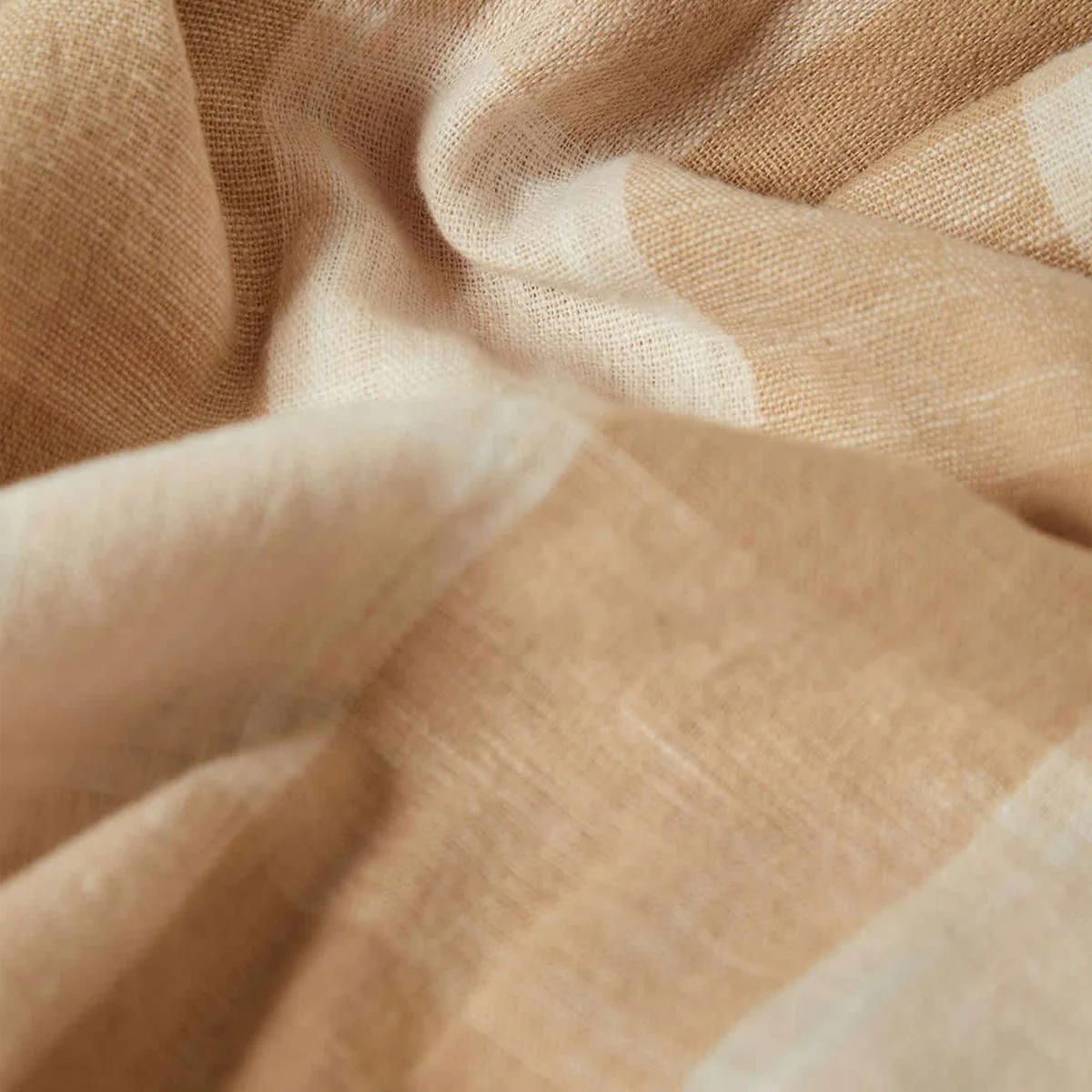 Brixton Cru Linen Blend Shirt - Off White/Sand - Image 5
