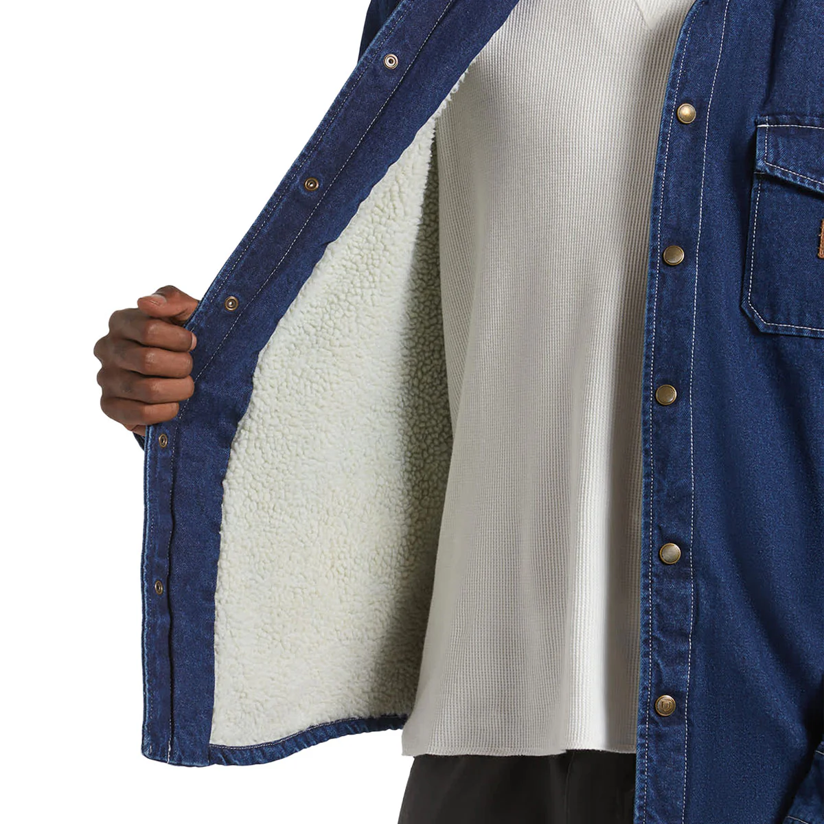 Brixton Durham Lined Jacket - Medium Wash Denim - Image 3