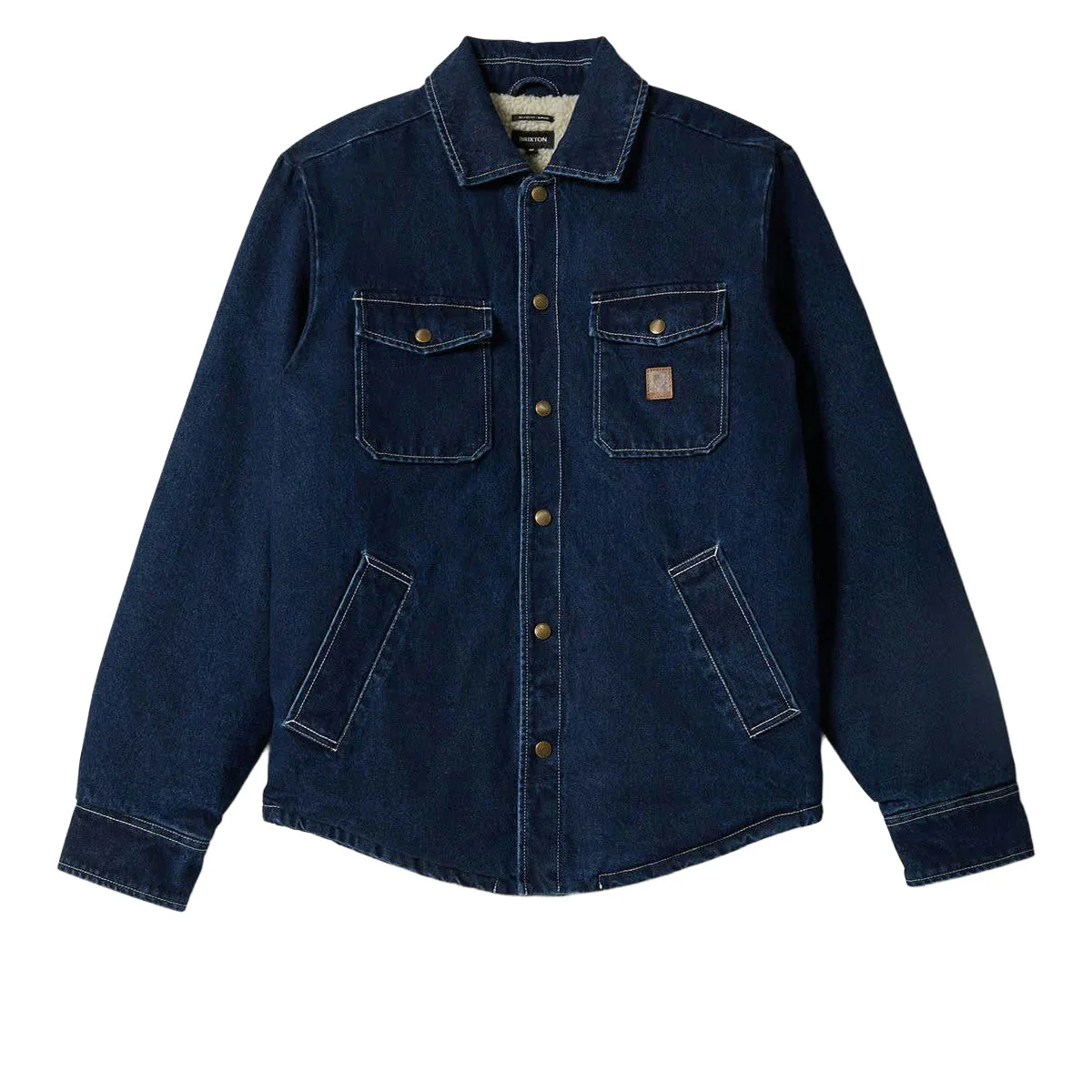 Brixton Durham Lined Jacket - Medium Wash Denim - Image 4