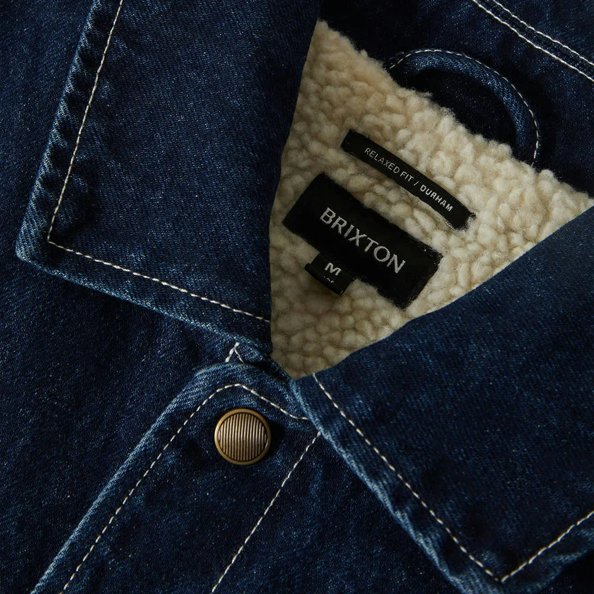 Brixton Durham Lined Jacket - Medium Wash Denim - Image 5