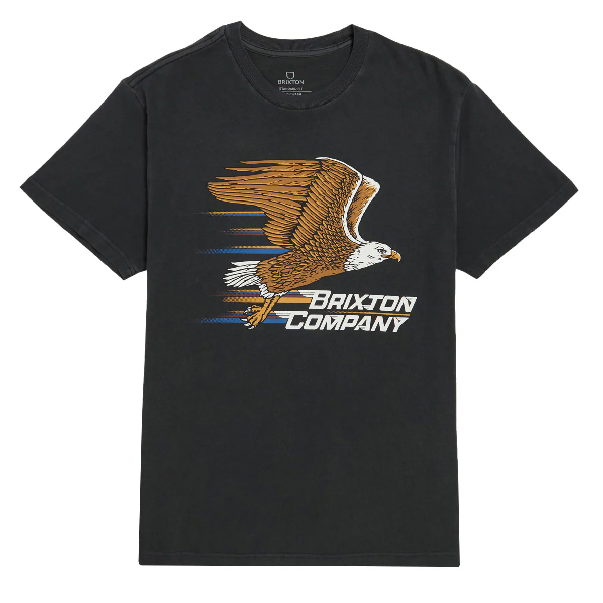 Brixton Free T-Shirt - Black Worn Wash