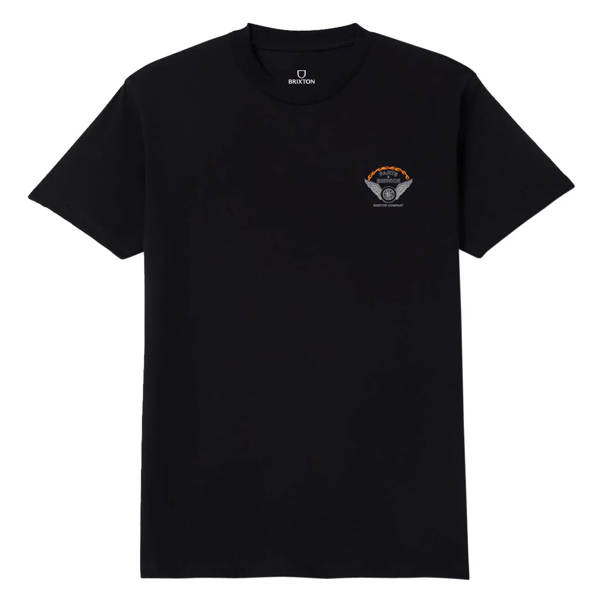 Brixton Leeway T-Shirt - Black Worn Wash - Image 2