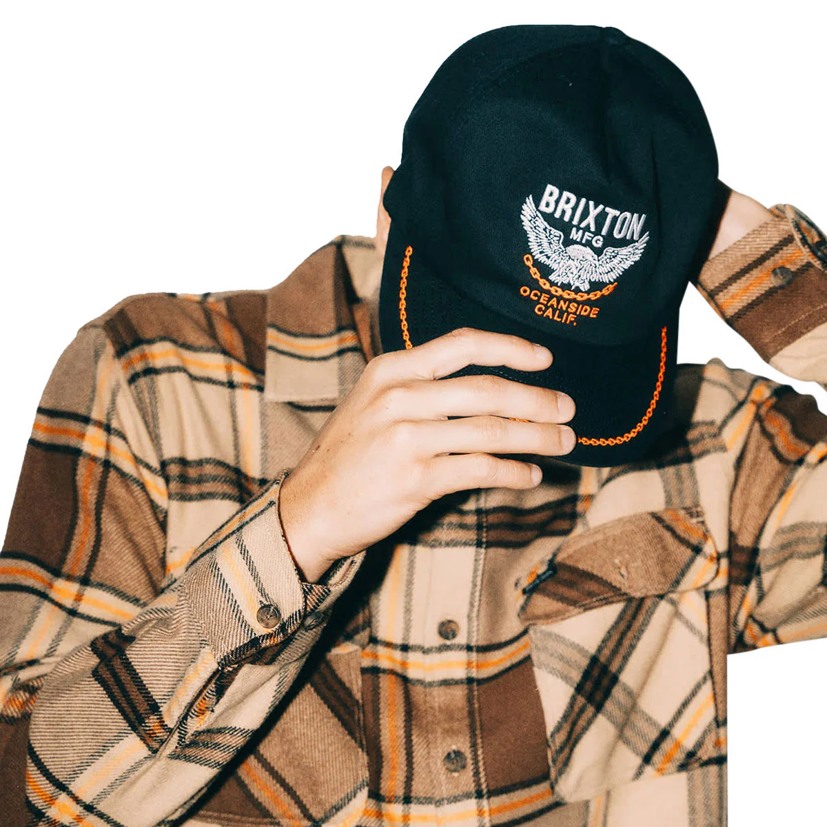 Brixton Waller Hp Snapback Hat - Black - Image 4