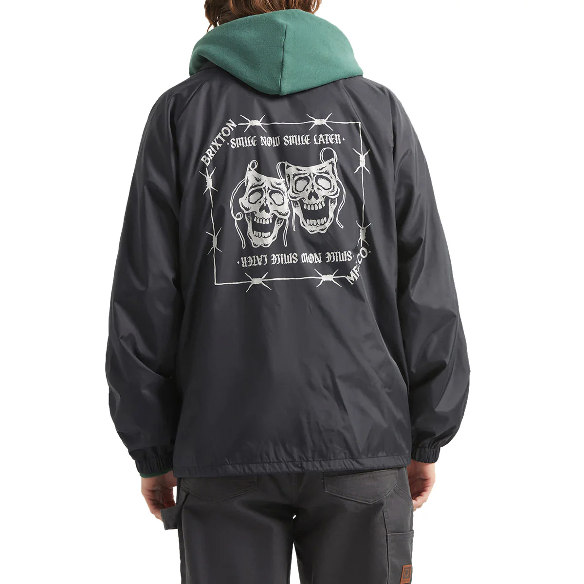 Brixton Watchman Lightweight Coaches Jacket - Black - Image 2