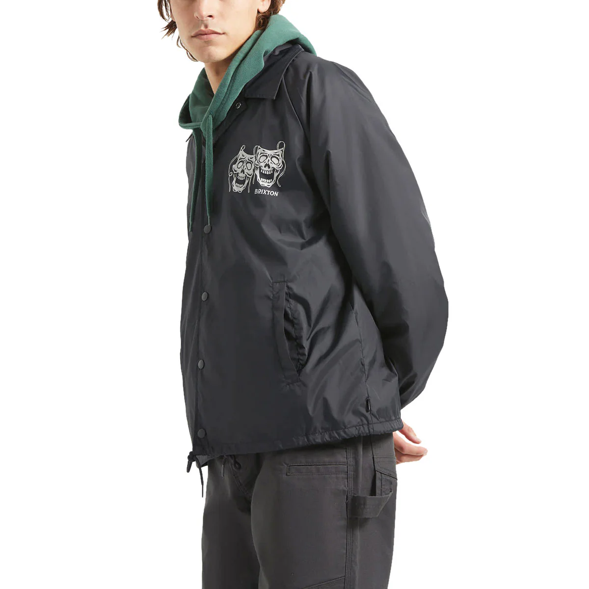 Brixton Watchman Lightweight Coaches Jacket - Black - Image 5