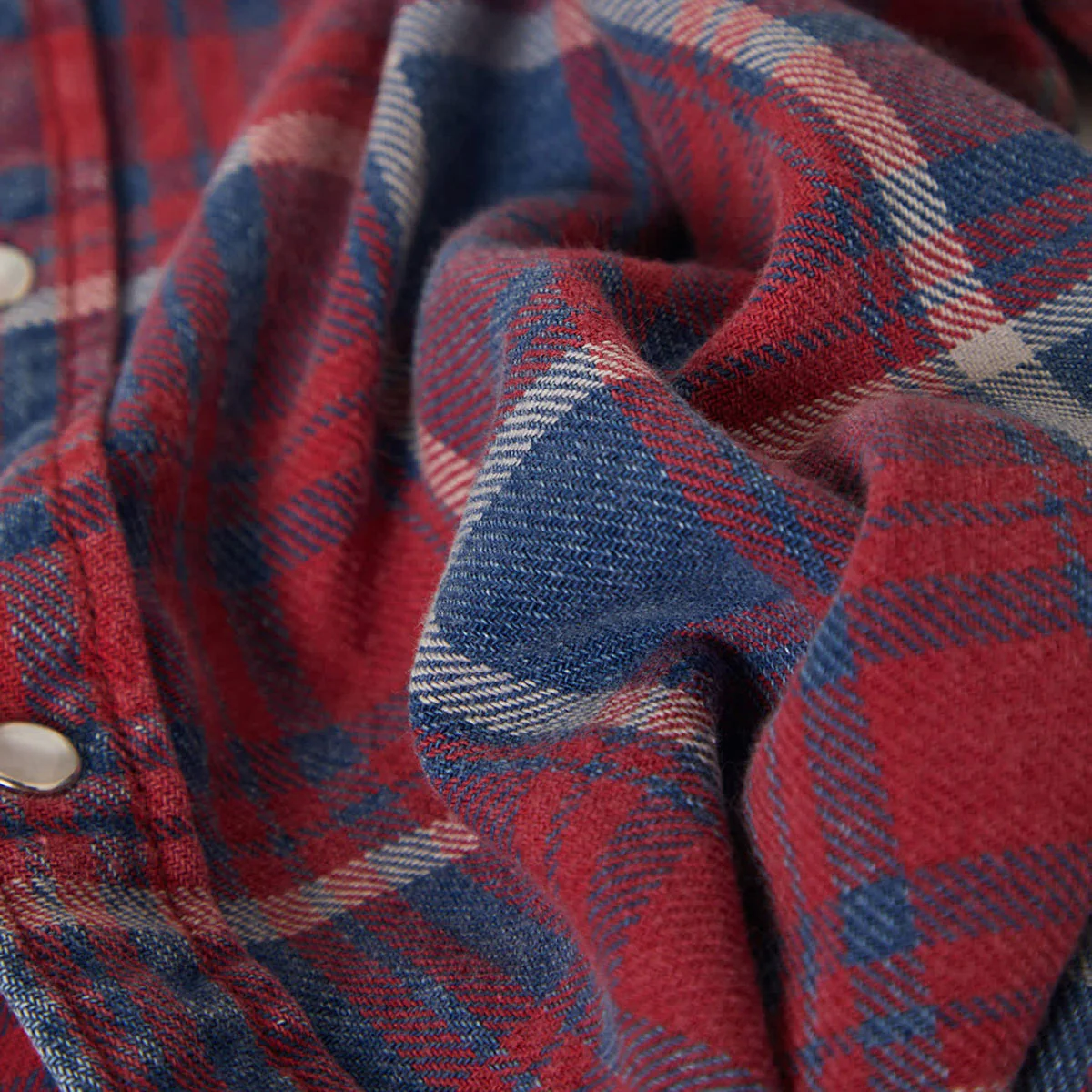 Brixton Waylon Lightweight Long Sleeve Over Shirt - Denim Plaid - Image 5
