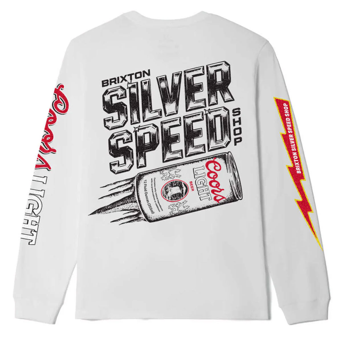 Brixton x Coors Light Blower Long Sleeve T-Shirt - White - Image 2