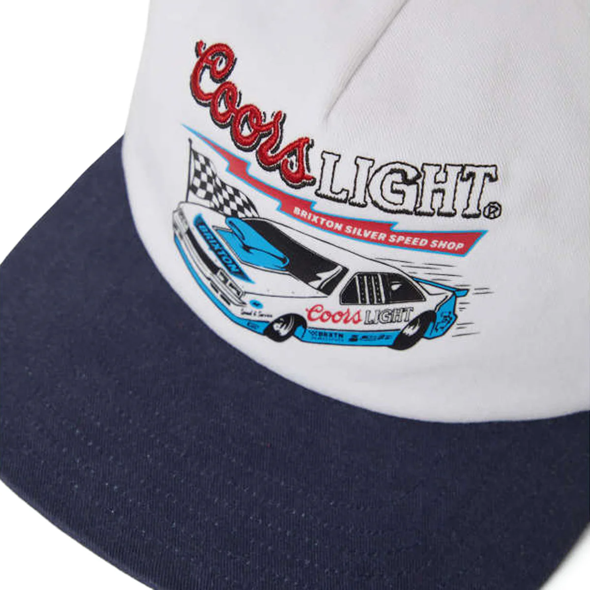 Brixton x Coors Light Blower Mp Snapback Hat - White/Coors Navy - Image 3