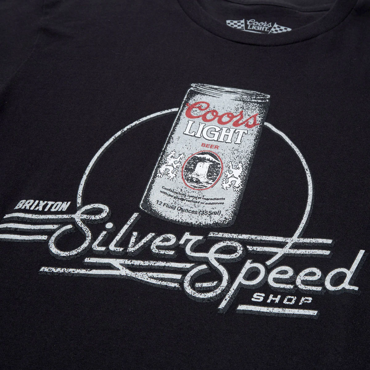 Brixton x Coors Light Caster T-Shirt - Black - Image 2