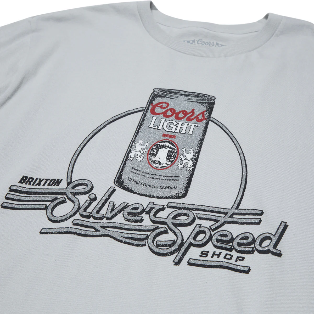 Brixton x Coors Light Caster T-Shirt - Silver - Image 2
