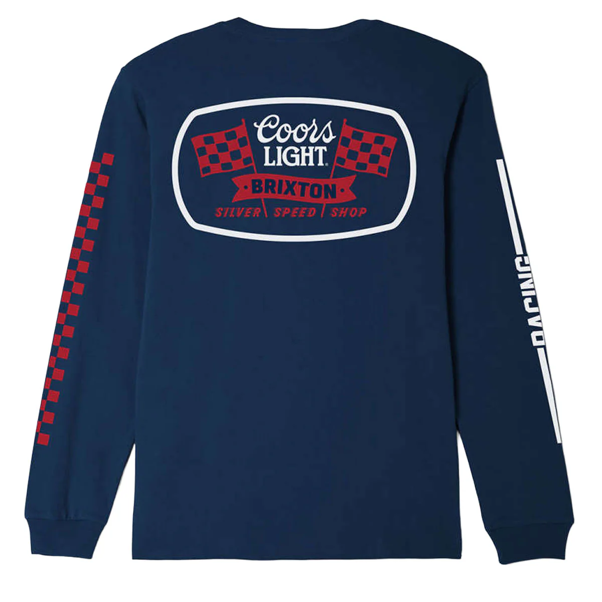 Brixton x Coors Light Pit Stop Long Sleeve T-Shirt - Coors Navy - Image 2