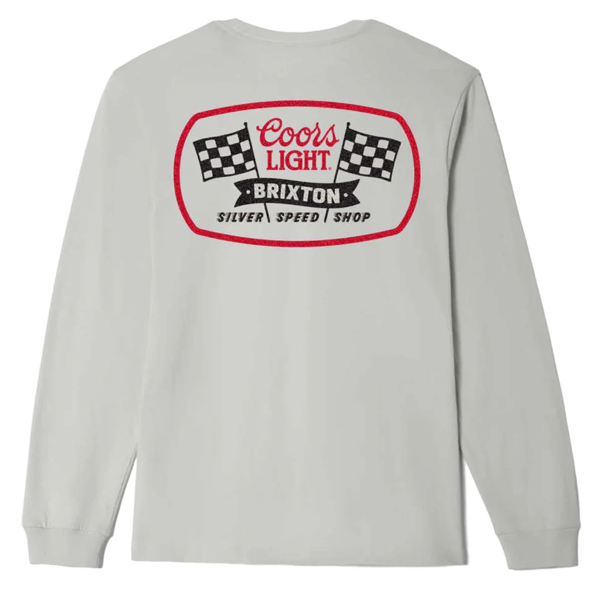 Brixton x Coors Light Pit Stop Long Sleeve T-Shirt - Silver - Image 2
