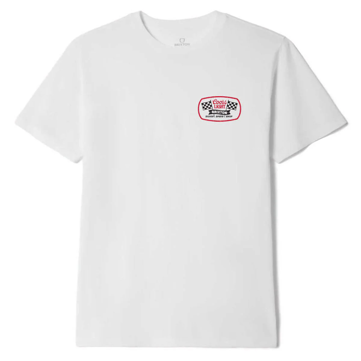 Brixton x Coors Light Pit Stop T-Shirt - White - Image 2