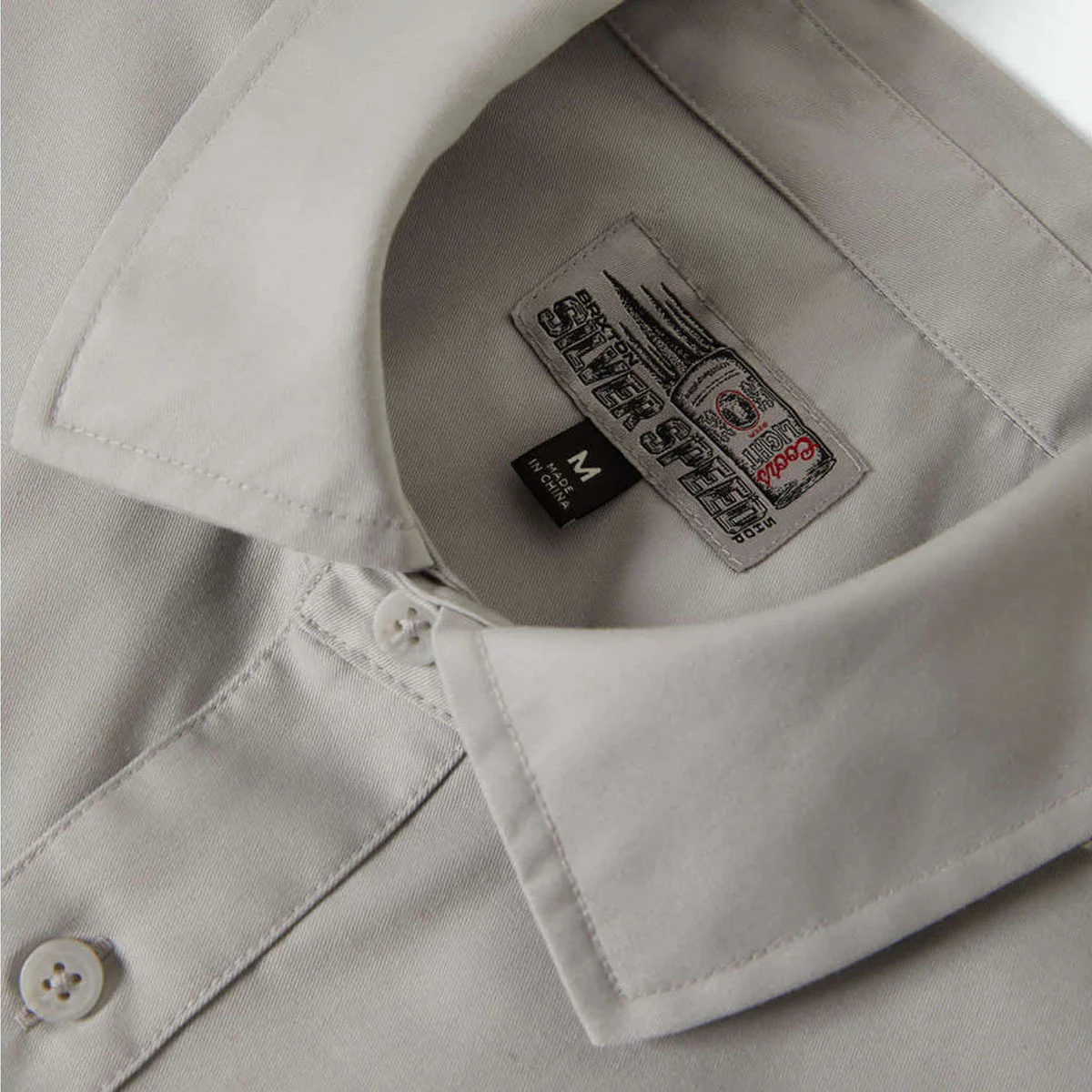 Brixton x Coors Light Shake Down Shirt - Silver/Black - Image 3