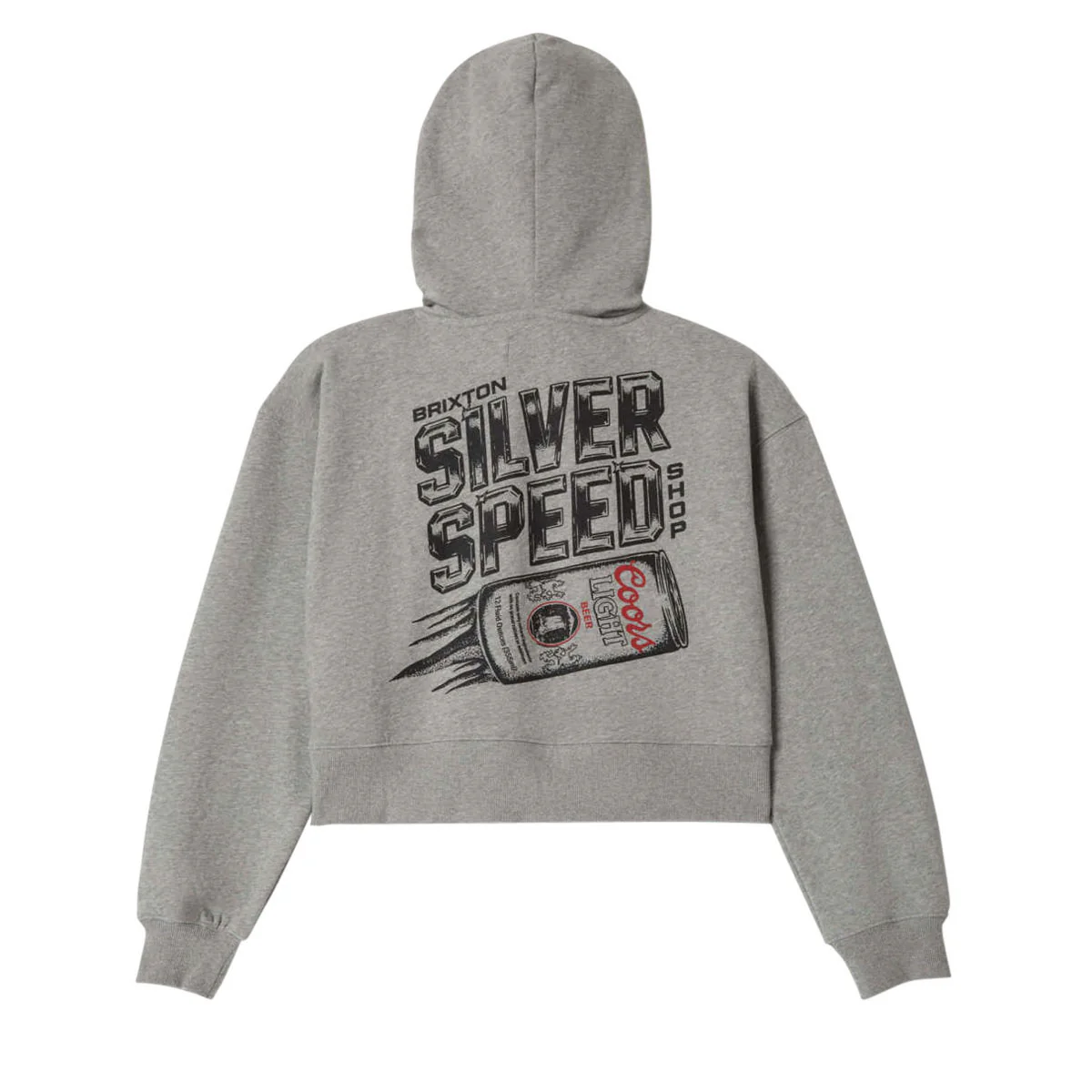 Brixton x Coors Light Silver Speed Hoodie - Heather Grey II - Image 2