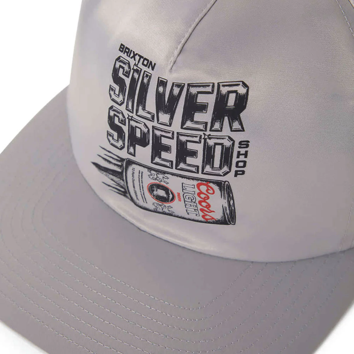Brixton x Coors Light Silver Speed Mp Snapback Hat - Silver - Image 3