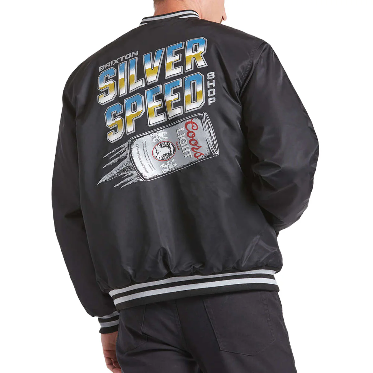 Brixton x Coors Light Silver Speed Shop Jacket - Black/Silver - Image 2