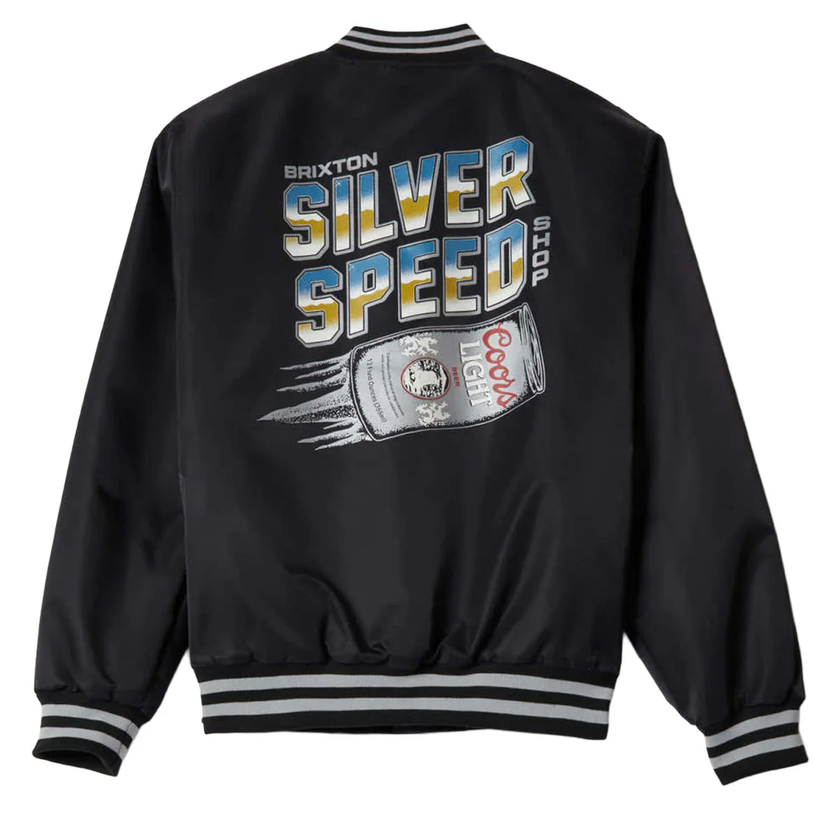 Brixton x Coors Light Silver Speed Shop Jacket - Black/Silver - Image 4