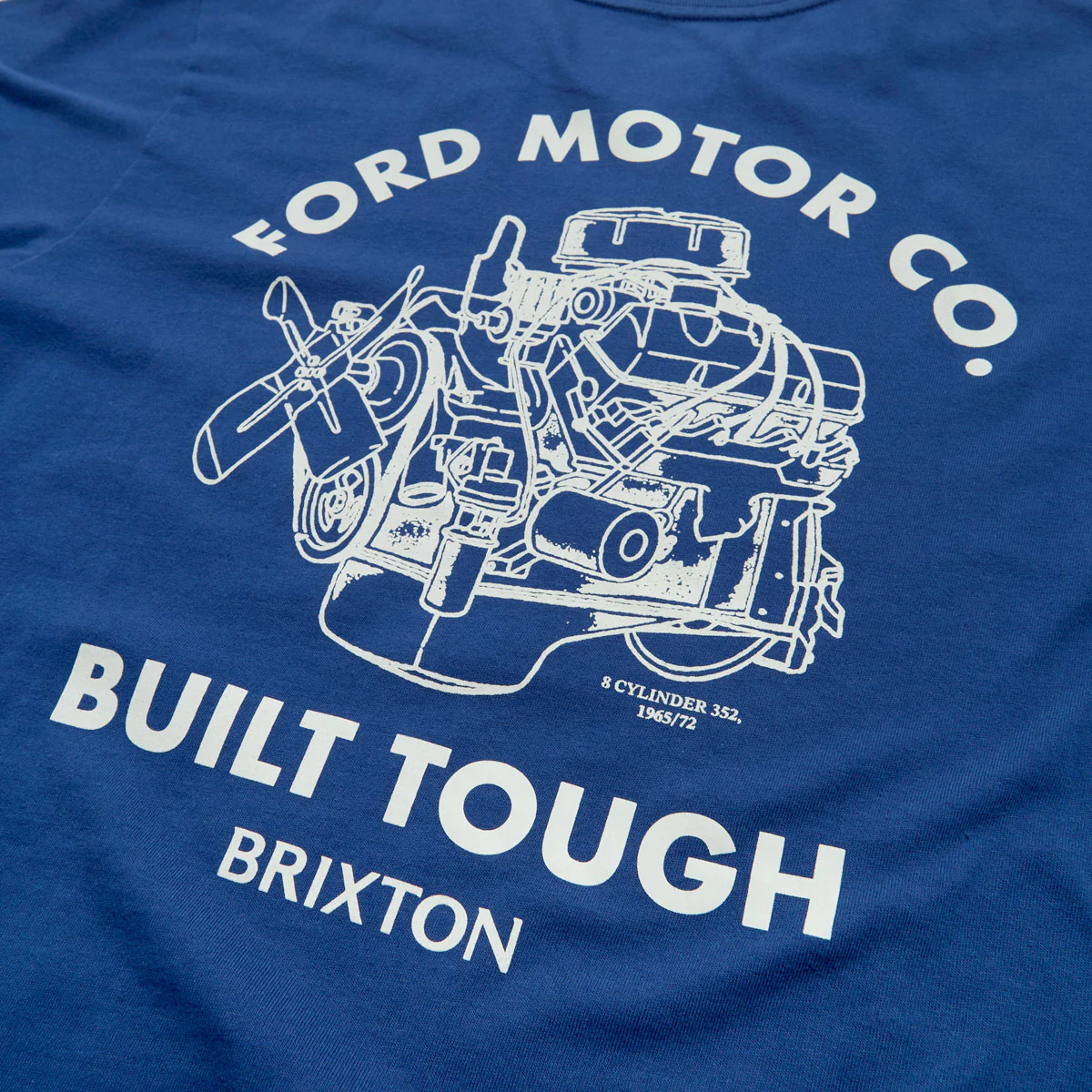 Brixton x Ford Built Tough T-Shirt - Ford Blue - Image 3