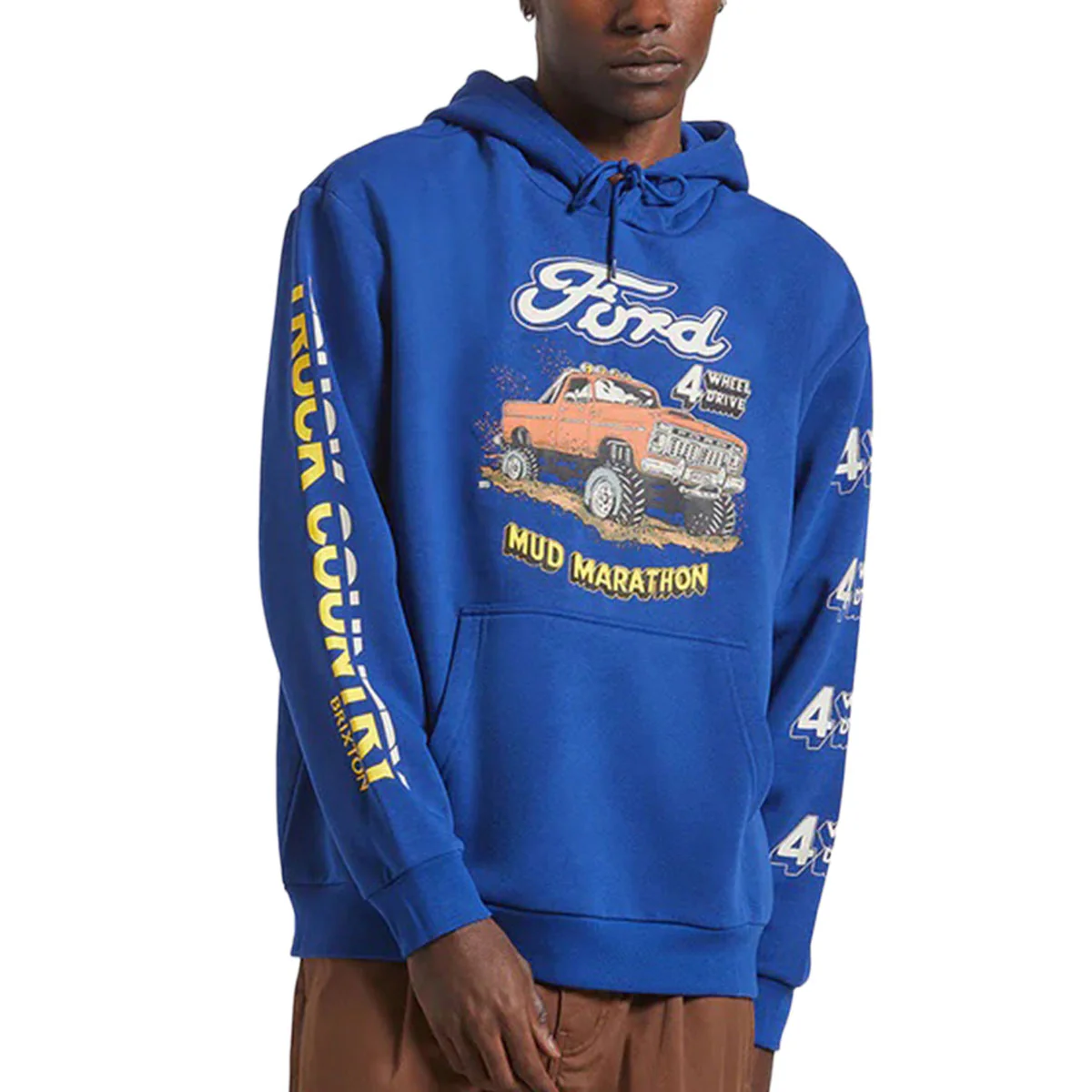 Brixton x Ford Mud Marathon Fleece Hoodie - Ford Blue