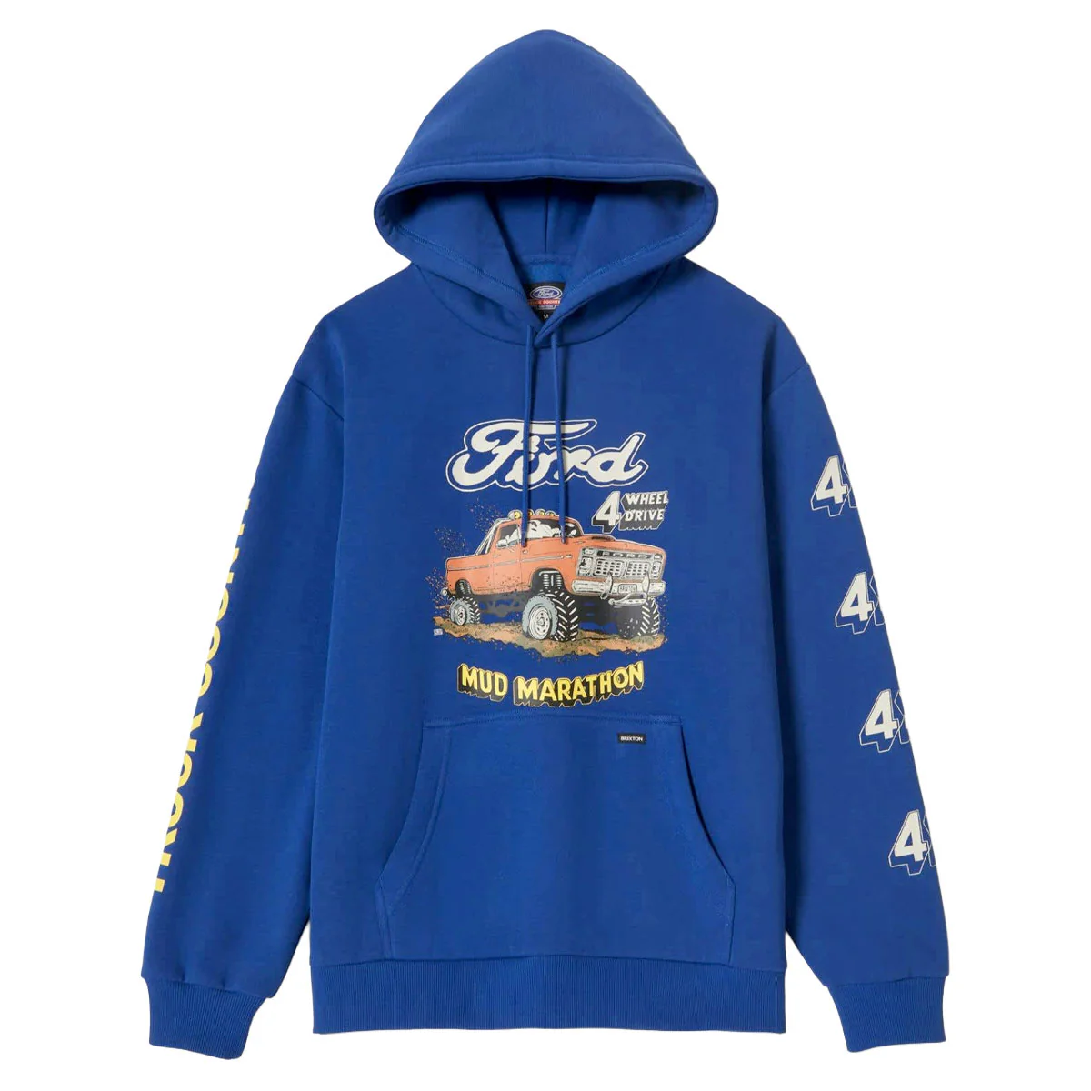 Brixton x Ford Mud Marathon Fleece Hoodie - Ford Blue - Image 5