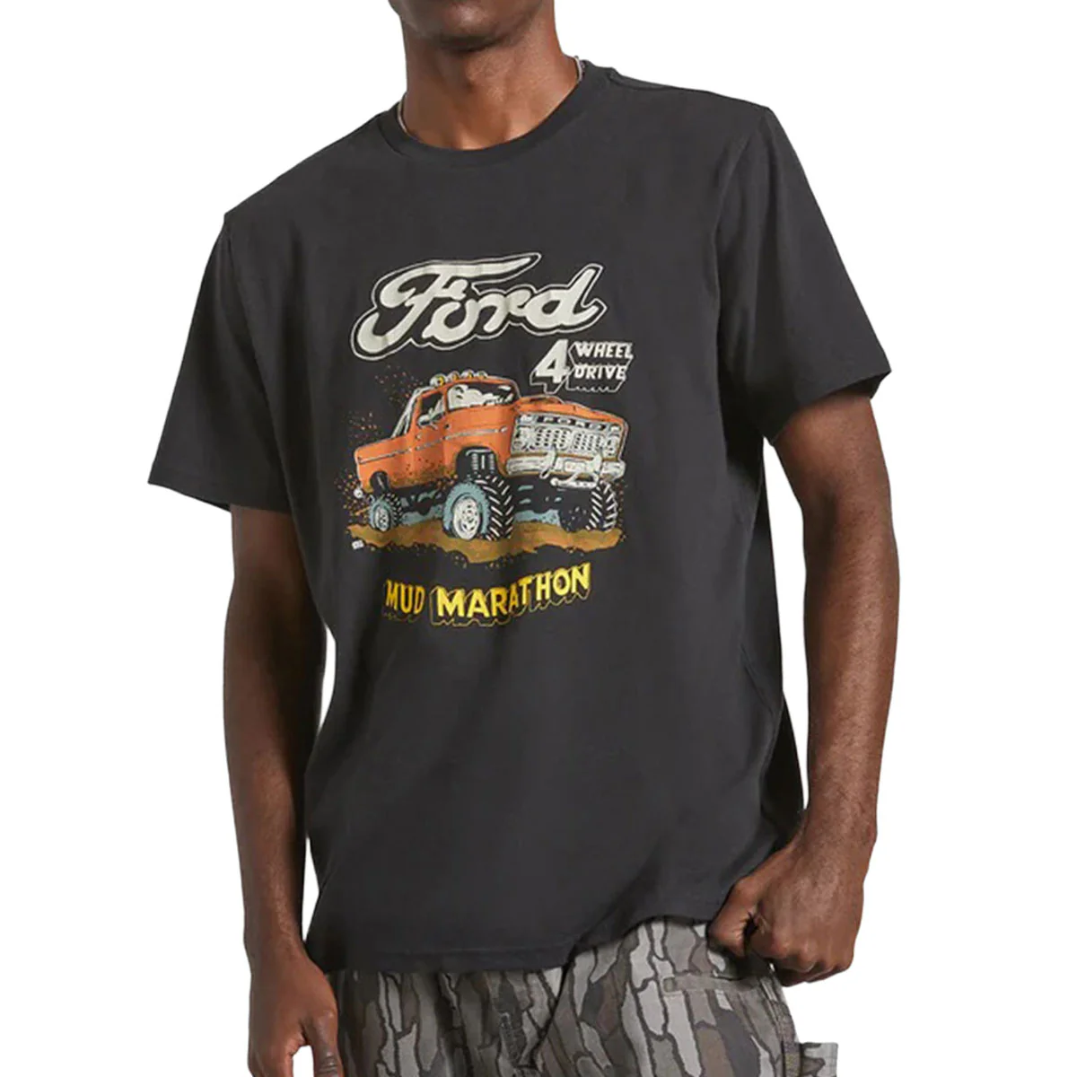 Brixton x Ford Mud Marathon T-Shirt - Burnt Rubber - Image 2