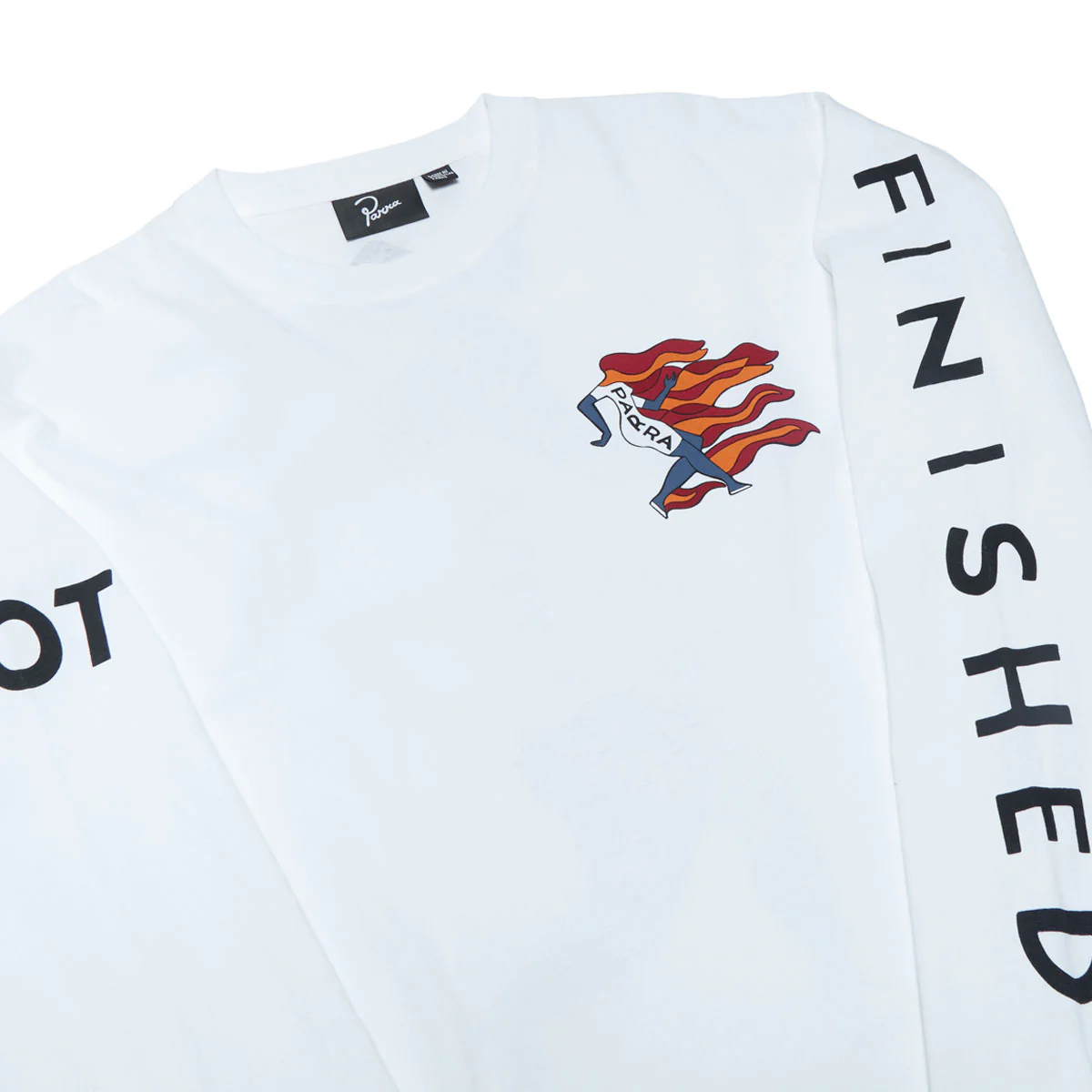 By Parra Not Finished Long Sleeve T-Shirt - White - Image 3