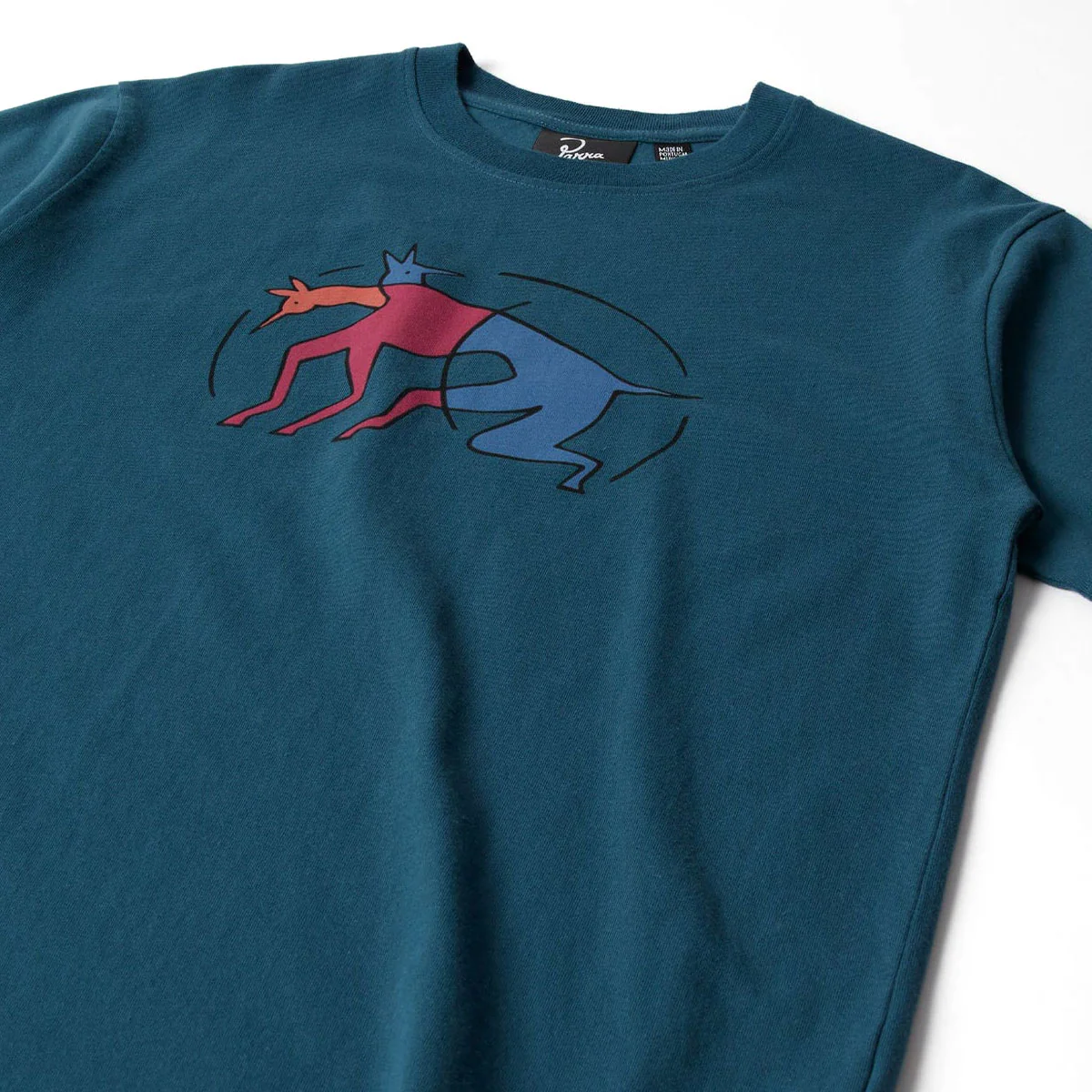 By Parra The Zoomies T-Shirt - Mallard Green - Image 3