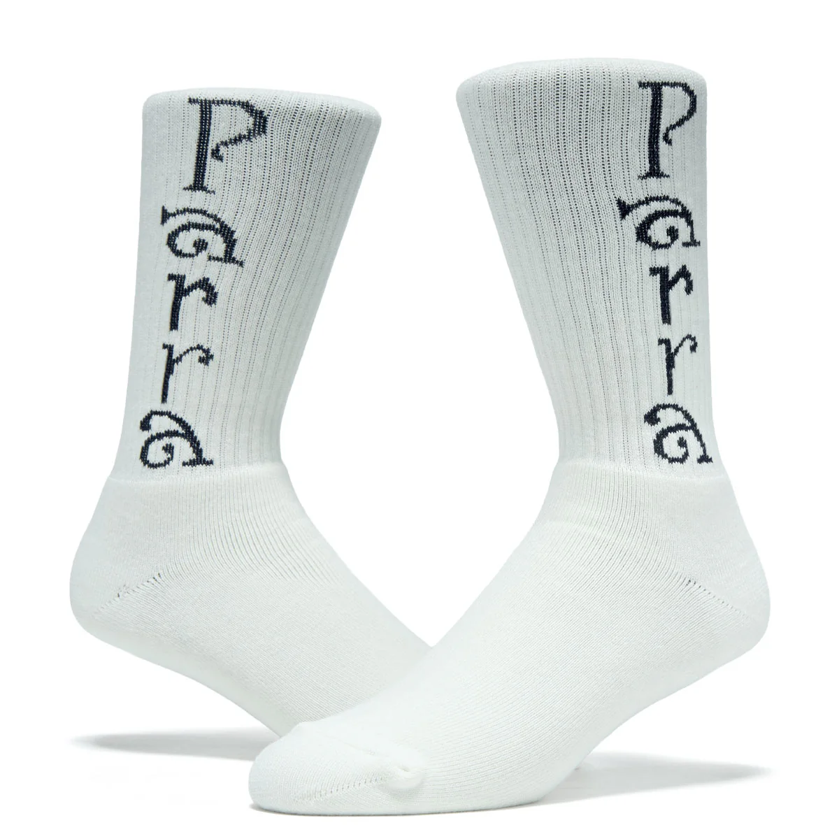 By Parra Weird Trad Logo Crew Socks - White - Image 2