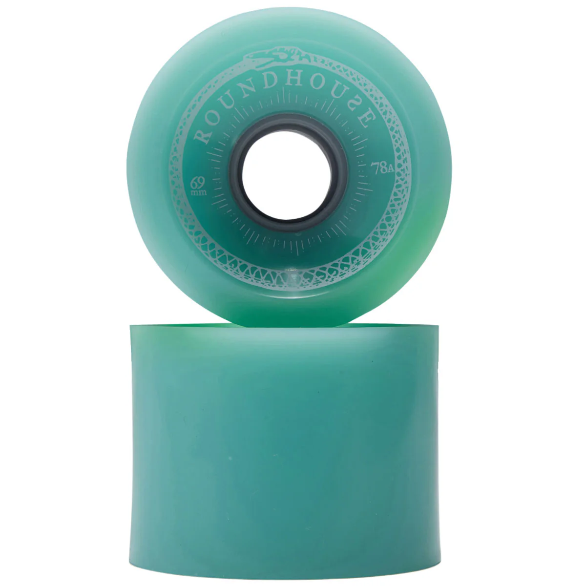 Carver Roundhouse 78a Concave Longboard Wheels - Glass Green - 69mm - Image 2